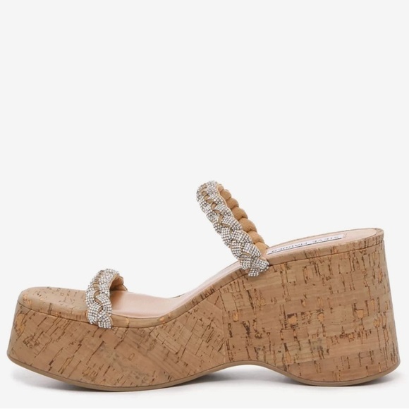 NEW! Steve Madden Silver Metallic Dayna Platform Sandal - Size 9 - Picture 4 of 14